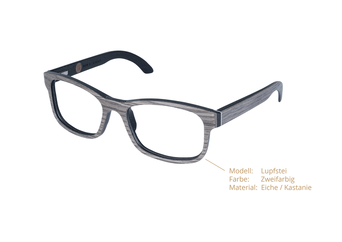 Lupfstei Holzbrille